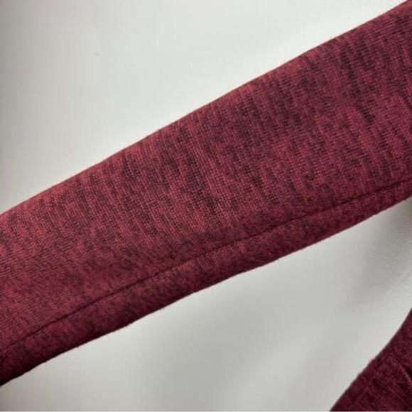 Lands' End Longline Two Buttons Fleece Blazer Large Burgundy - Picture 7 of 12